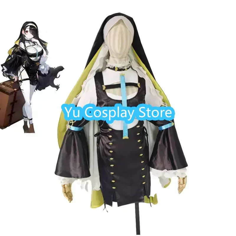

WAKABA Hinata Cosplay Costume Game Blue Archive Cosplay Cute Party Dress Nurse Suit With Veil Halloween Uniforms Custom Made