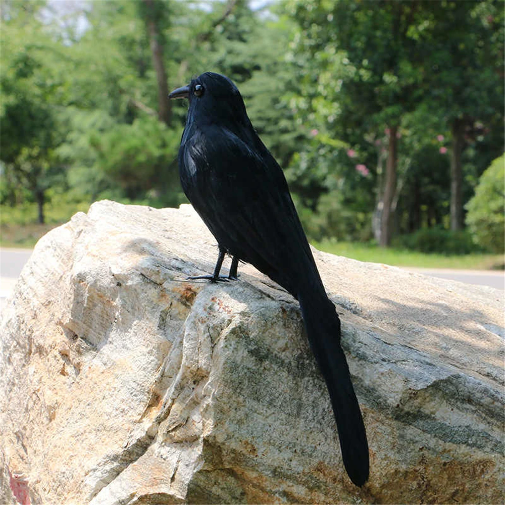 

bird figured decoration Ornaments animal props Balcony Garden Decoration Crafts Ornaments simulation crow bird model