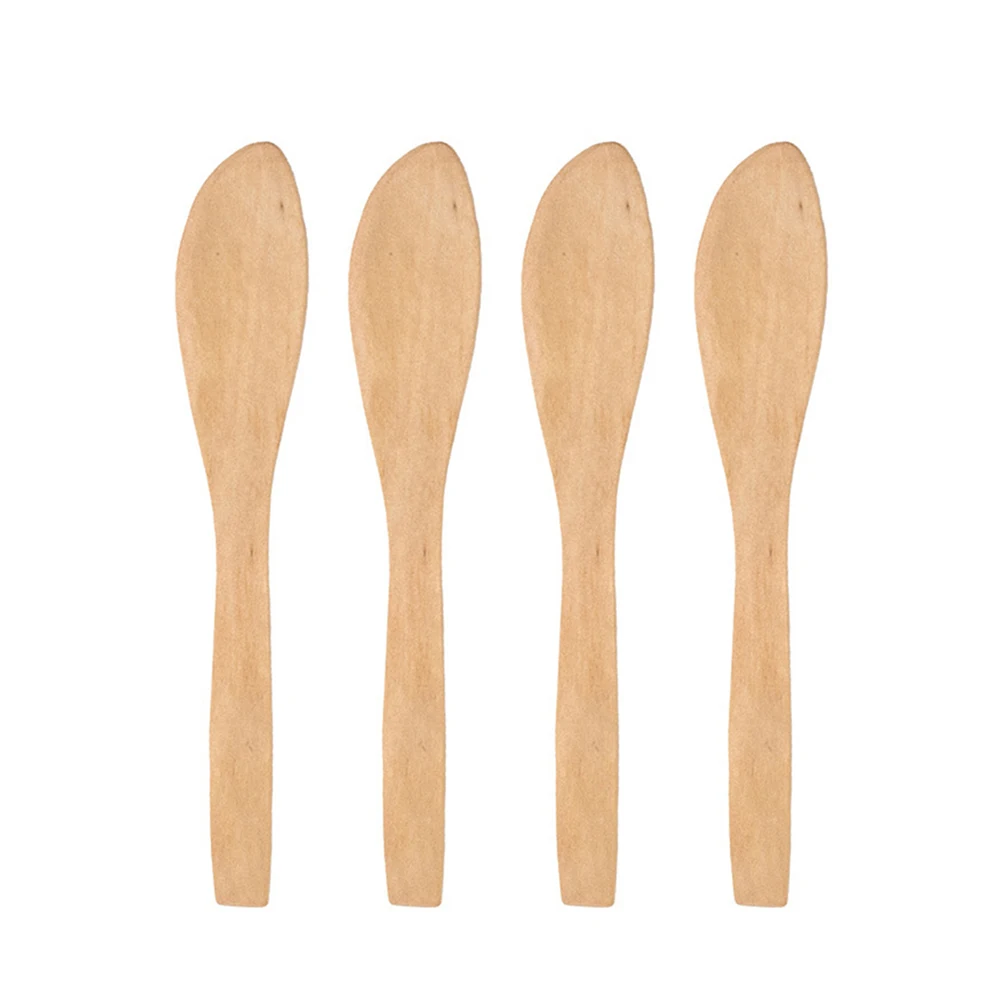 

4 Pcs Wooden Bread Knife Cream Charcuterie Bamboo Home Kitchen Supply