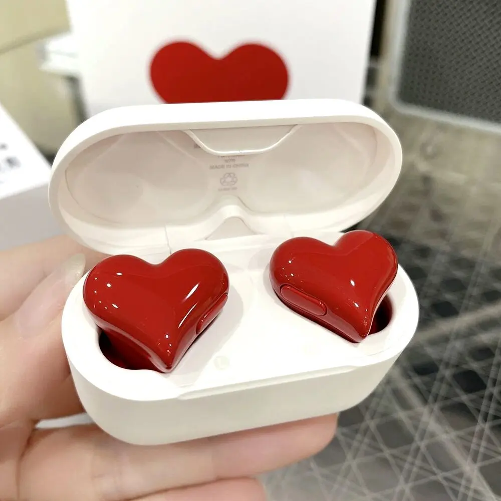 Original Bluetooth Wireless Headphones Heart Shaped Earphones woman Earphone High Quality Heart Earbuds Audio Devices Heart-shap