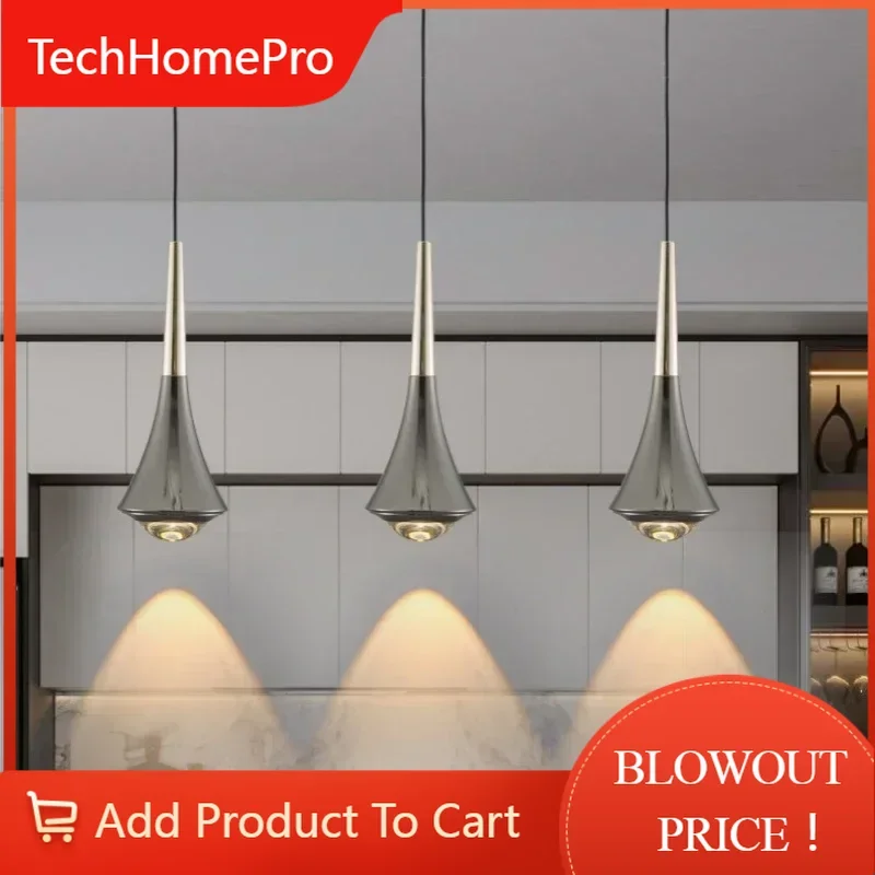 TechHPNordic Luxury Restaurant LED Chandelier Bedroom Bedside Kitchen Study Hotel Minimalist Pendant