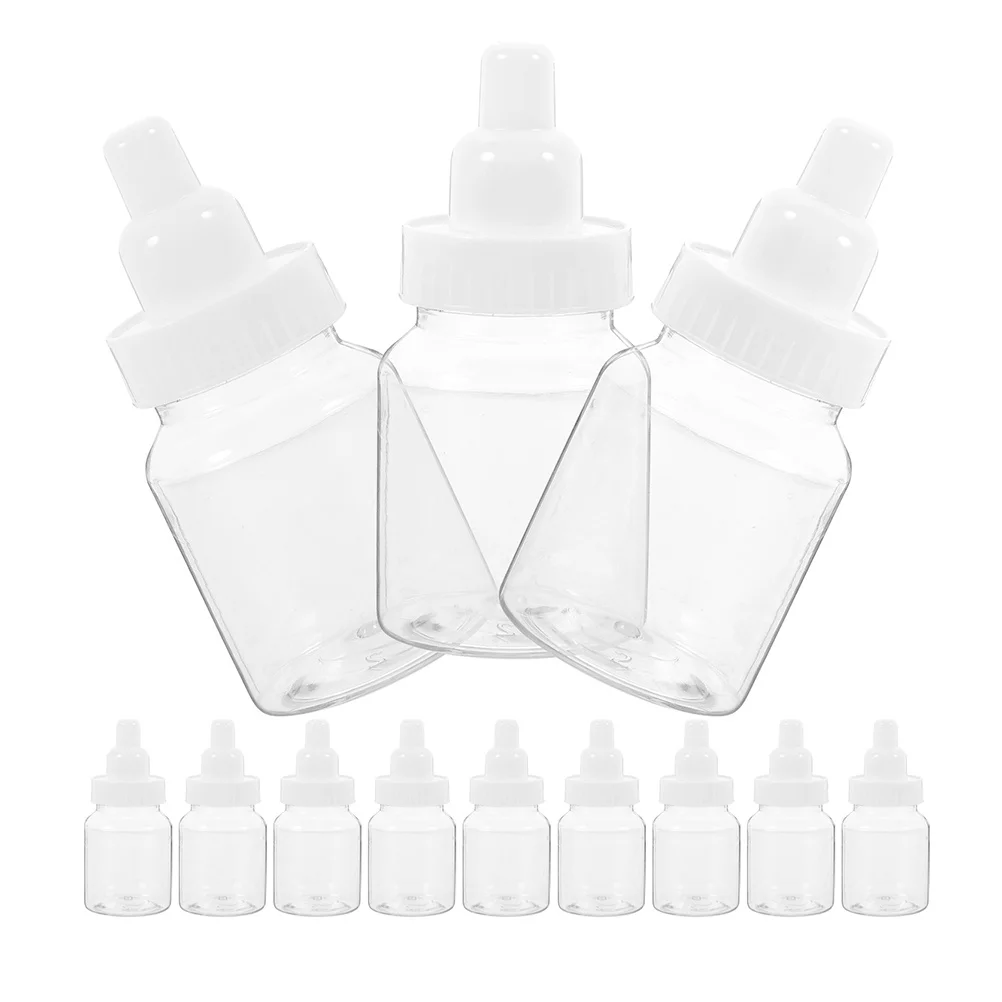 

24 pcs Bottles For Shower Clear Candy Shower Bottle Opener Boxes Bottle-Shaped Favor Containers Party Gift Packaging