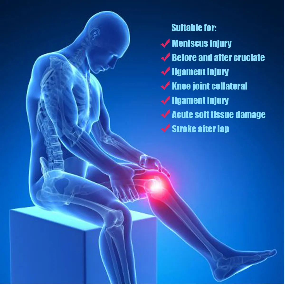 Supporto per articolazione del ginocchio ortopedico 0-120 gradi regolabile incernierato protezione per le gambe del ginocchio ortesi ossea supporto per le articolazioni per la cura del legamento