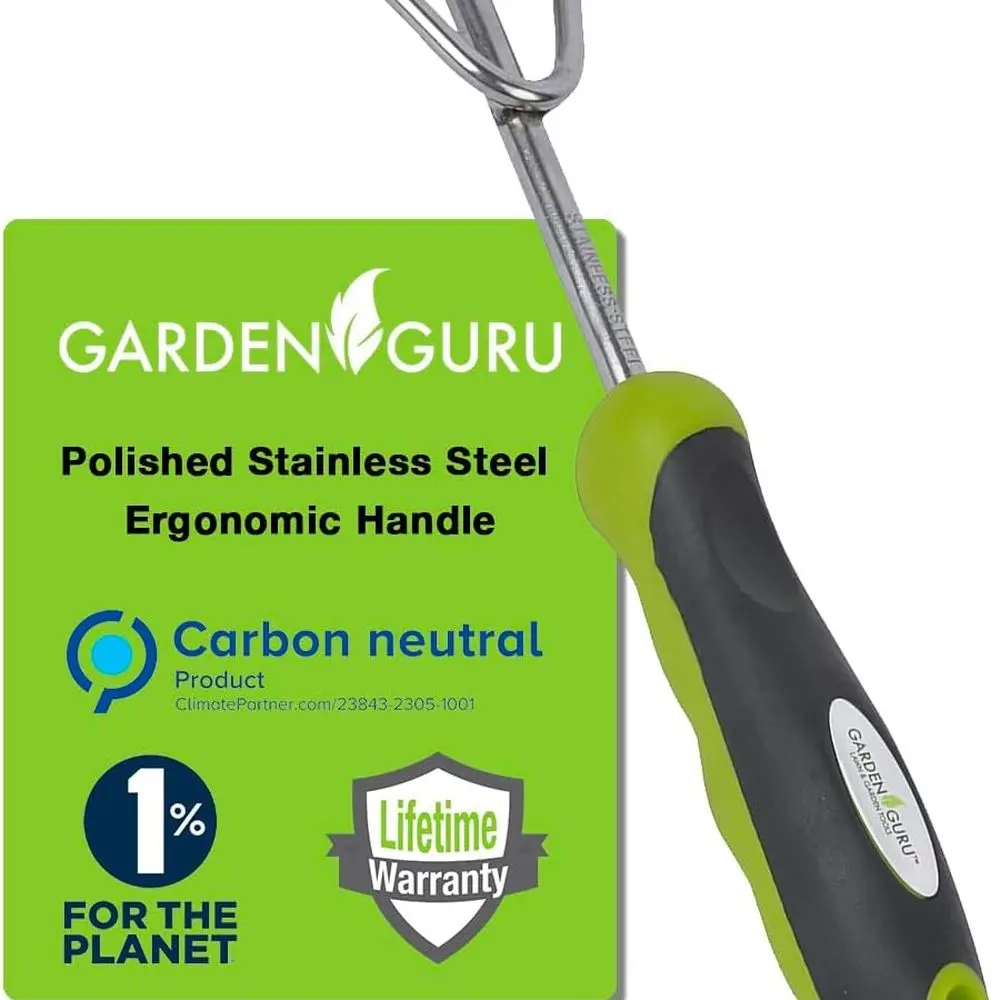 

Садовый культиватор из нержавеющей стали, грабли-культиватор — устойчивый к ржавчине, эргономичная ручка, набор из 50 предметов для эффективного садоводства, расслабляющийся