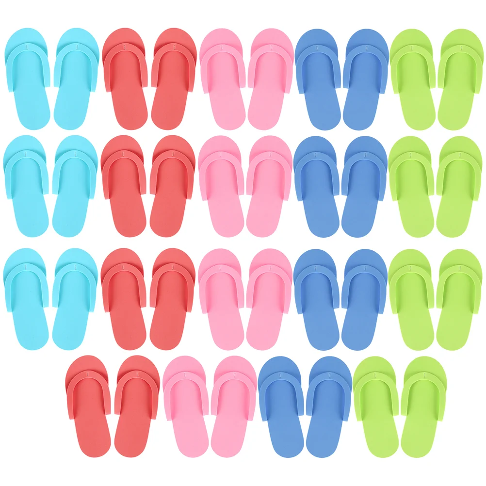 24 Pairs Pedicure Slippers House for Men Friends Salon Foam Spa Eva Man Manicure Footwear