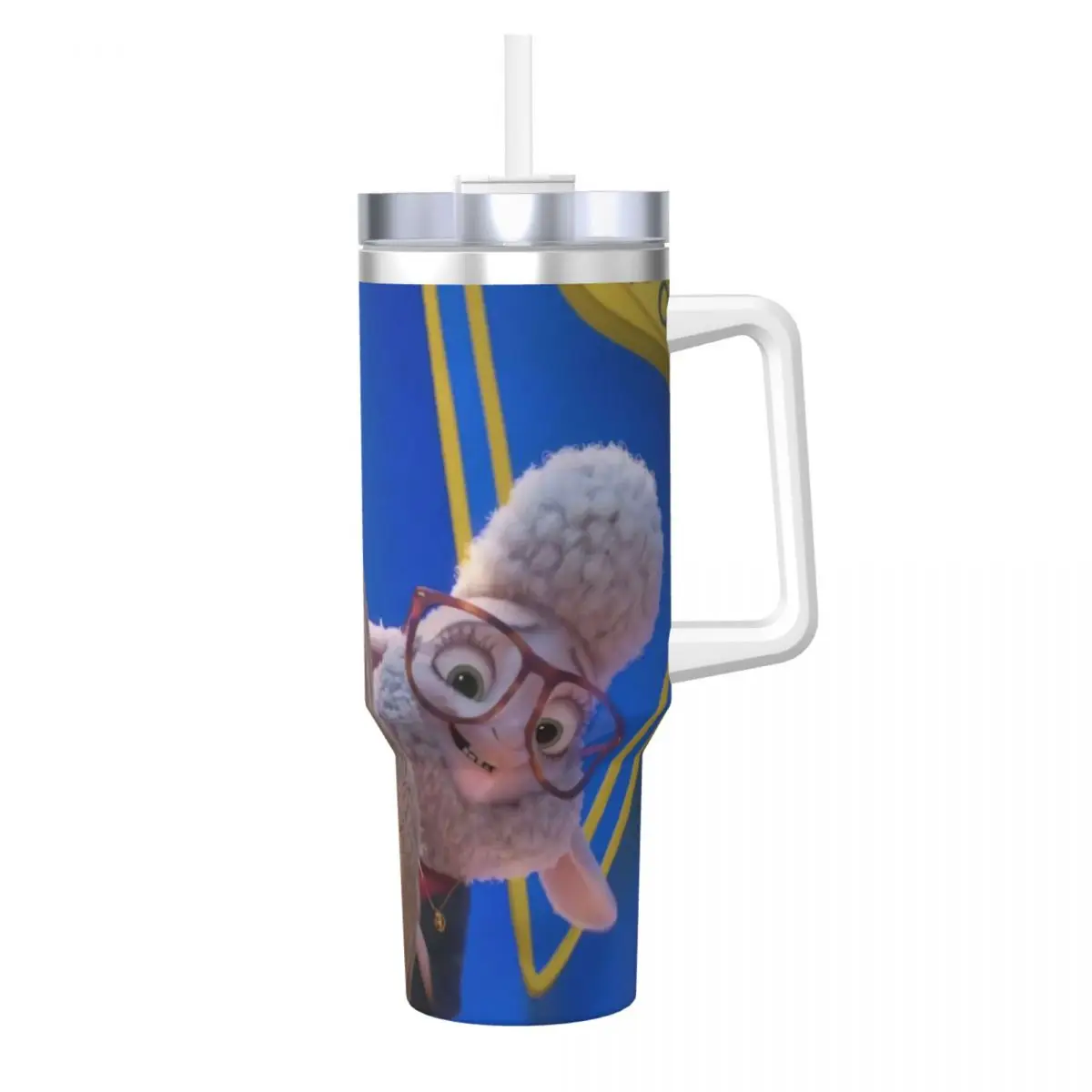 

Zootopia Movie Stage Photo Stainless Steel Tumbler Driving Coffee Mug With Straws and Lid Large Mugs Cup Cold Drink Water Bottle