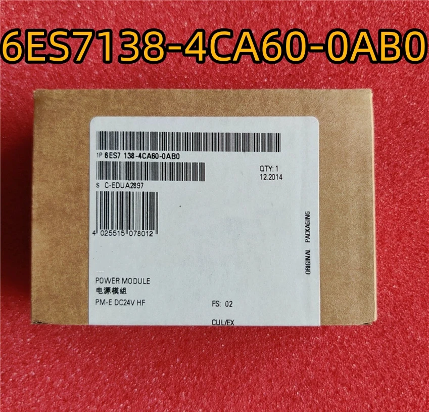 

New 6ES7 138-4CA60-0AB0 6ES7138-4CA60-0AB0 power module, one-year warranty, fast delivery