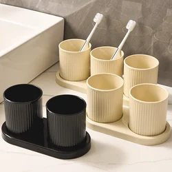 Bathroom Cup Simple Toothbrush Cup Hotel Gargle Cup Home Water Juice Cup Anti-fall Colorful Plastic Cup Bathroom Home Decor Gift