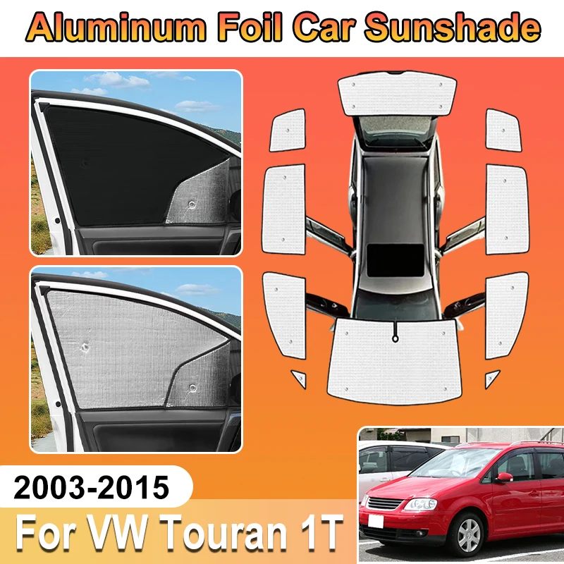 

For Volkswagen VW Touran 1T Accessories 2010 2012 2014 2003-2015 Car SunShade Window Cover Aluminium Foil Baffle Auto Accesorios