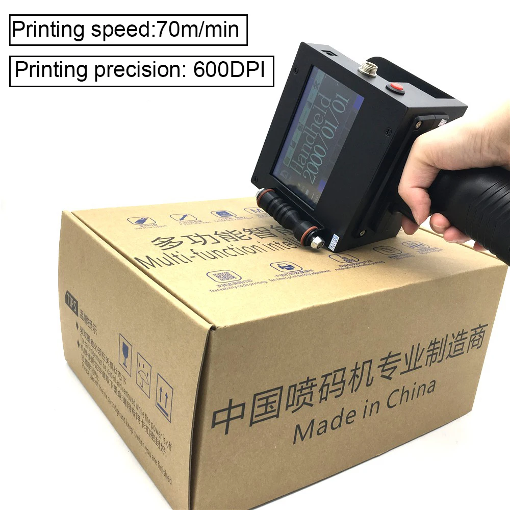 50mm 2inch big Print Height Handheld Inkjet Printer gun 5cm Print Logo QR Code Serial Number Label Barcode