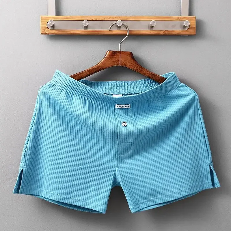 

Mens Underwear Stretch Cotton Boxer Shorts Threaded Aro Pants Sleepwear Loungewear Shorts Boxers Male Underpants Panties