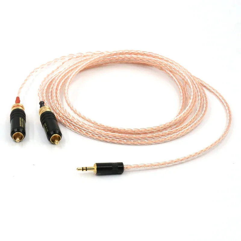 Wysokiej jakości kabel HIFI 0,5 m, 1 m, 1,5 m, 2 m, 3 m, 5 m 3,5 mm na 2 kabel audio RCA 3,5 mm męski na 2 męskie Rca do wzmacniacza MP3 DVD