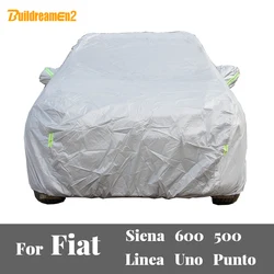 Full Car Cover For Fiat 500 600 Siena Linea Uno Punto Auto Outdoor Anti-UV Sun Shade Snow Rain Resistant Windproof Cover