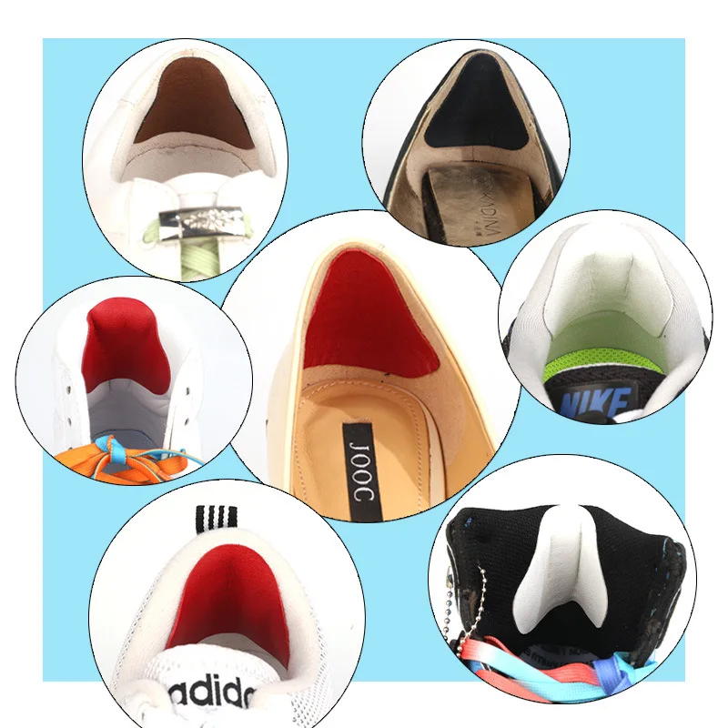 2 Pairs Sneakers Insoles Heel Repair Subsidy Viscose Shoe Hole Shoemaker Stickers for Shoes Sports Lining Sticky Heel Anti-Wear
