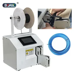 BORX Semi-automatic Wire Tying Machine 5-35mm Cable Binding Machine with Free Stretch Film Dispenser Touch Screen 220V