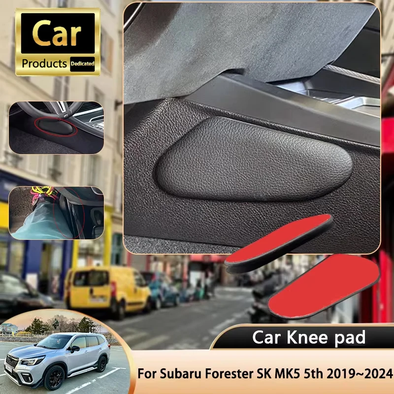 

For Subaru Forester SK MK5 5th 2019~2024 2020 2021 Car Leg Knee Pad PU Lether Center Control Rest Cushions Thigh Support Cushion