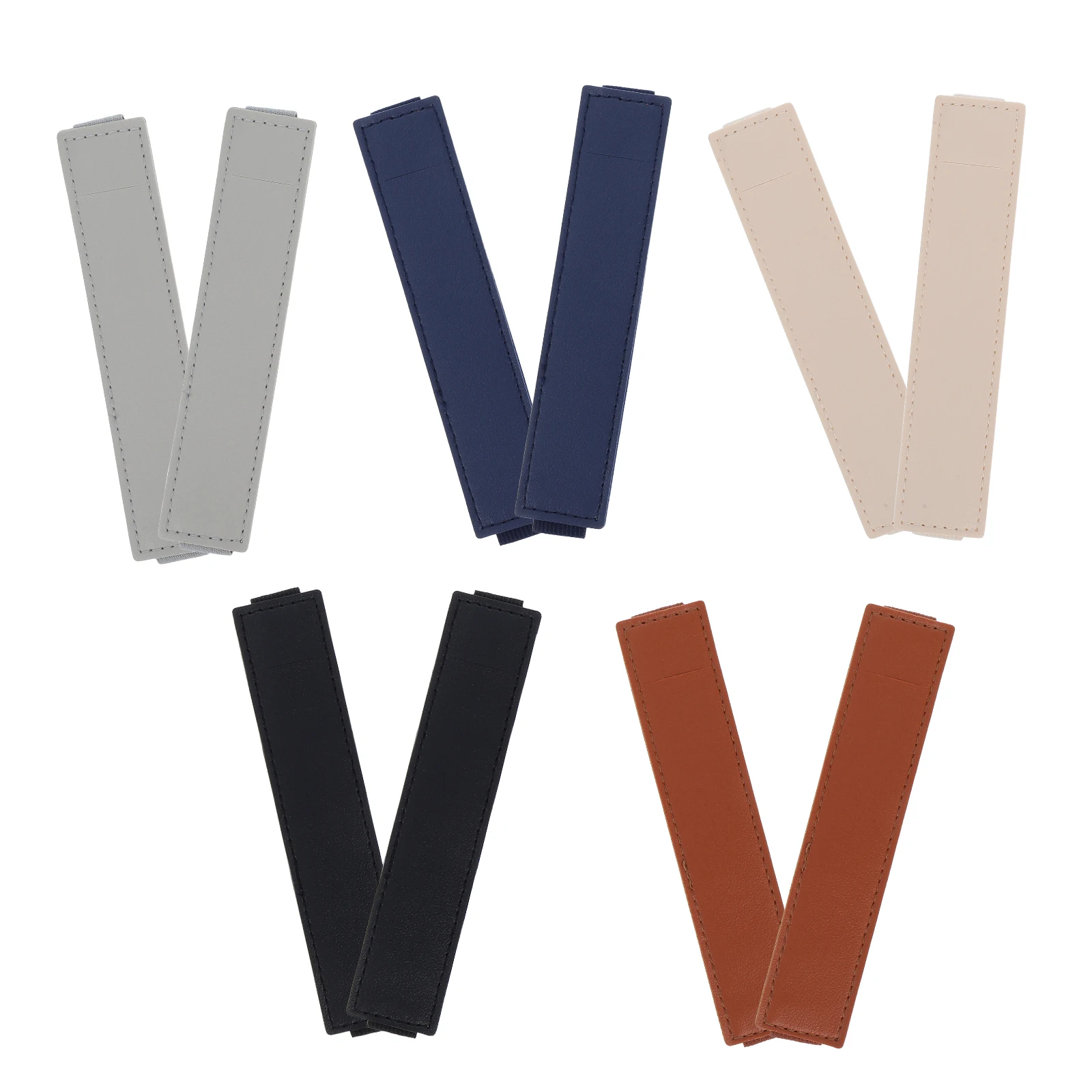

10 Pcs PU Elastic Belt Pencil Bag Book Holder Binder Notebook Sleeve Adjustable Strap Journal