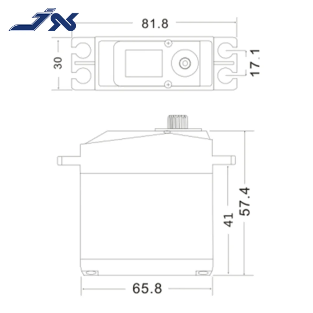 JX B130 디지털 브러시리스 서보 풀 CNC 금속 기어 고성능 180 디그레스 토크, RC 자동차 로봇 드론 로봇용, 130KG