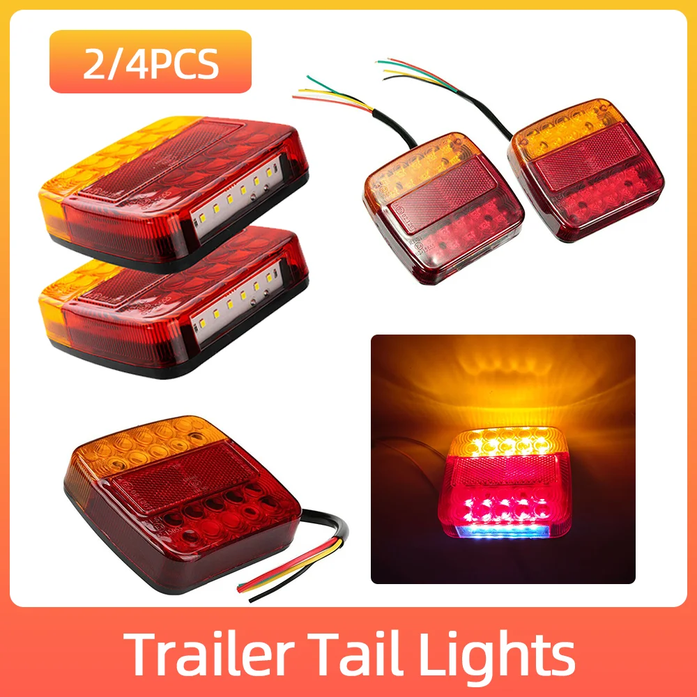 12V LED Taillights For Trailer Lights Pilots Truck Rear Lights Tail Brake Stop Turn Signals Position Lamps Caravan Accessories