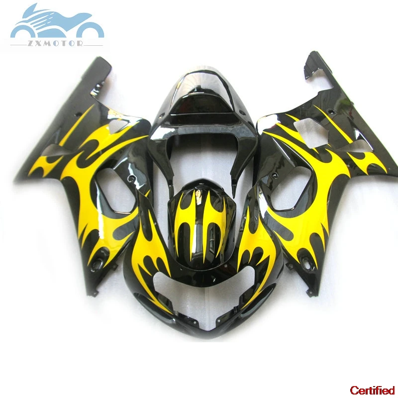 

New plastic Fairings kit for SUZUKI K1 2001 2002 2003 GSXR600 GSXR 750 GSXR750 01 02 03 yellow purple green orange flames