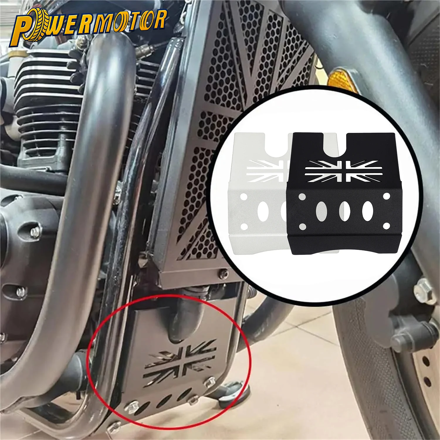 

Motorcycle Engine Guard For TRIUMPH Bonneville Bobber Chassis Under Guard Skid Plate Belly Pan Protector Aluminum Accessories