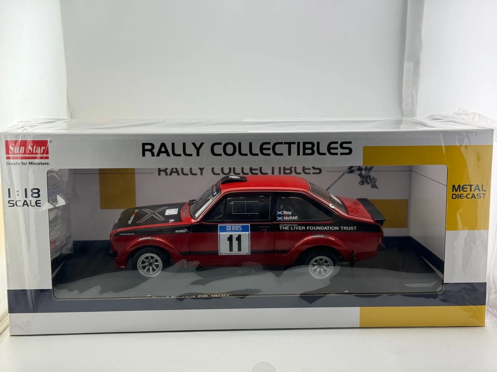 

Flaws Diecast Sun Star 1/18 Scale Firm Escort RS 1800 # 4854 Alloy Car Model