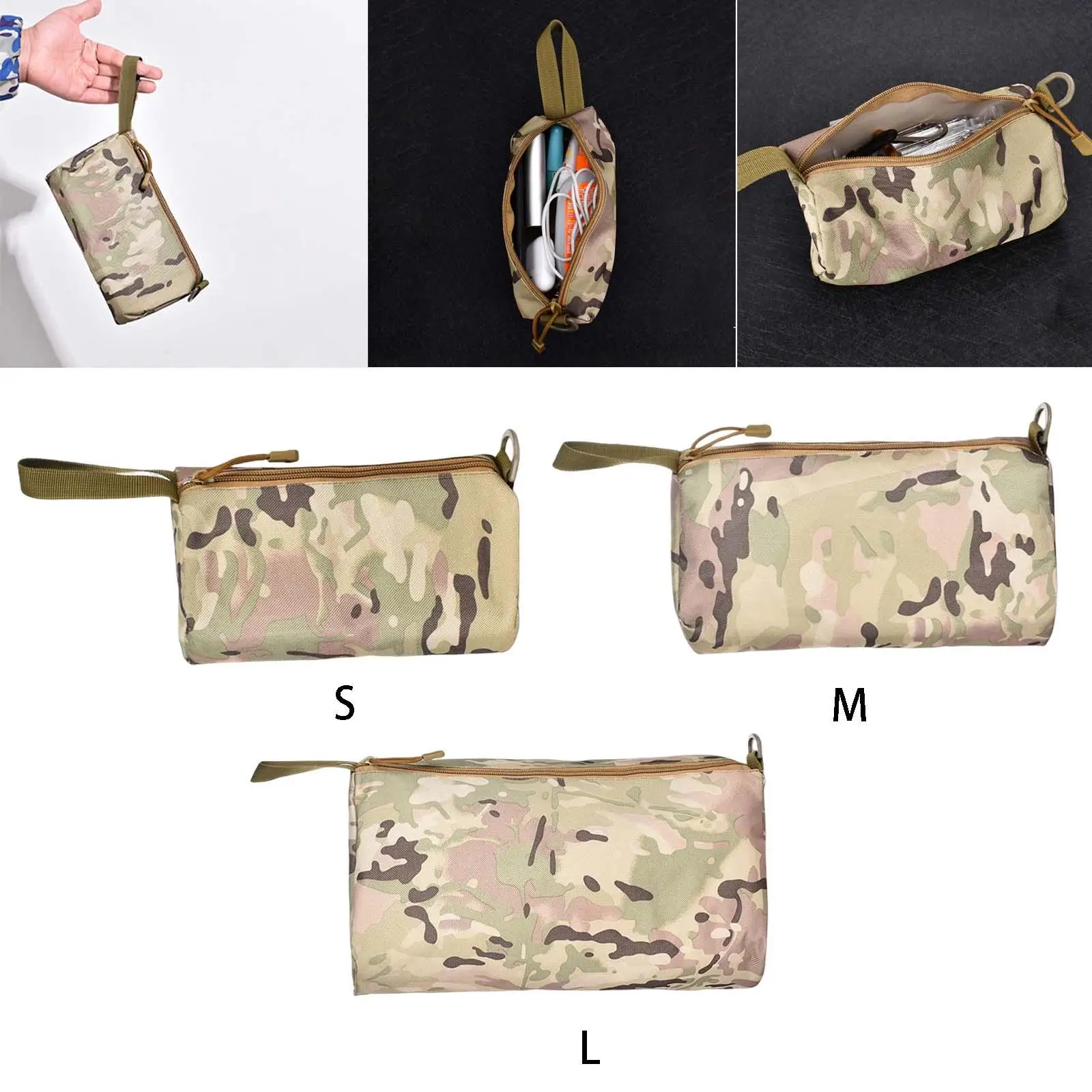 옥스포드 천 멀티 도구 가방 키 포켓 핸드백 달리기용 지퍼 파우치