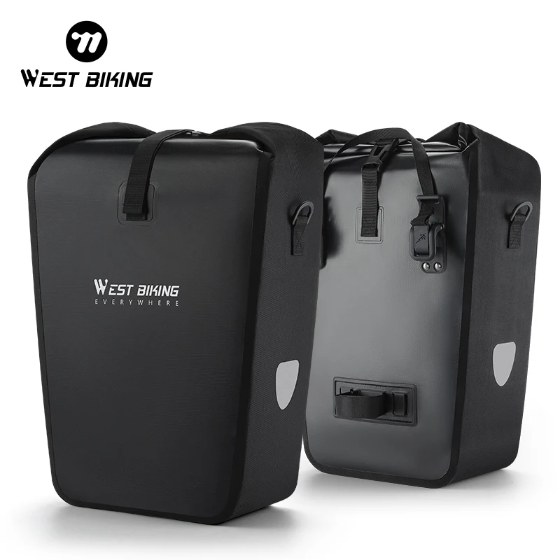 AliExpress West Biking WEST BIKING Full Waterproof Bike Bag 25L Large Capacity Trunk Pannier Long Travel Double Side Bag Cycling Bag Bike Accessories