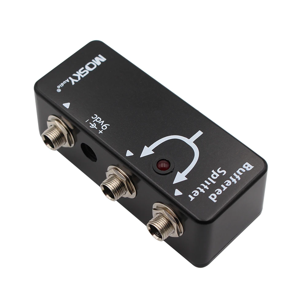 Mosky Buffered Splitter Guitar Effect Pedal, Dual Clean Buffer Output Signal True Bypass Pedal for Zero Tone Loss Guitar Accesso