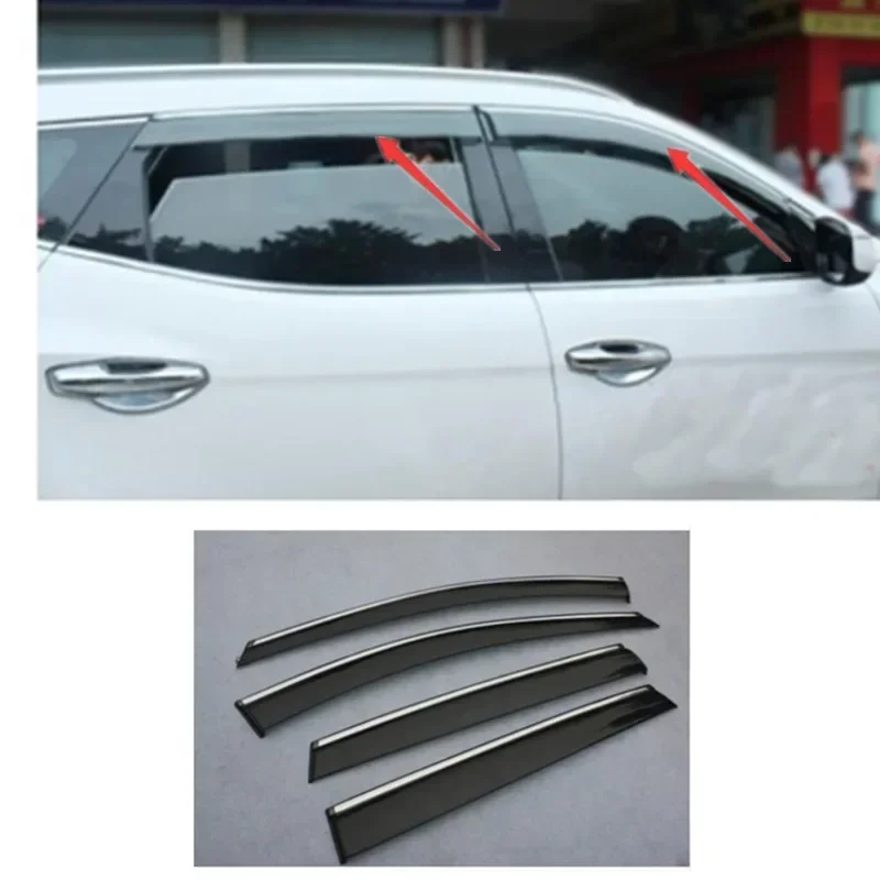 UP Window Wind Deflector Visor Rain/Sun Guard Vent For Hyundai Santa Fe 2013-2016 Car styling