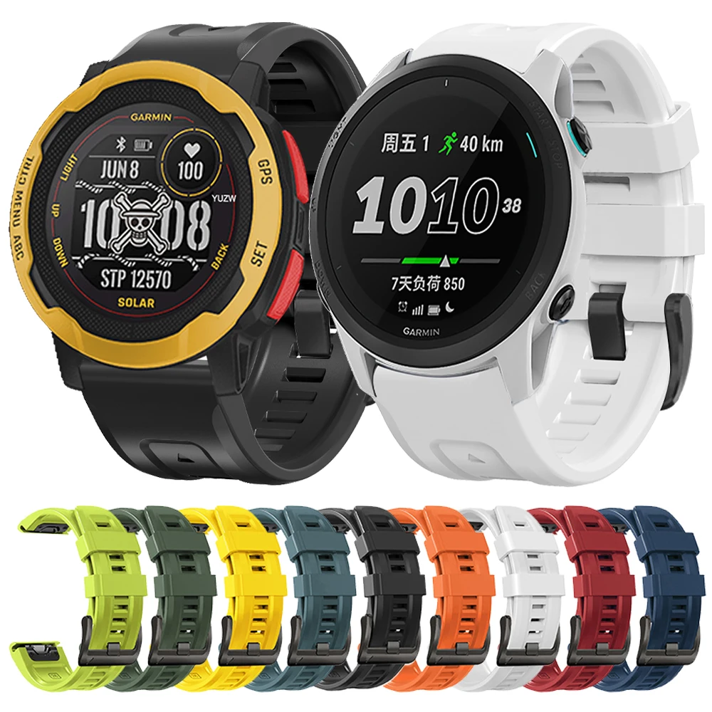 Sport Silikon Quick Fit für Garmin Vorläufer 955 965 745 945 lte s62 s60/Instinkt 2 45mm Band 22mm 26mm Armband Correa Gürtel
