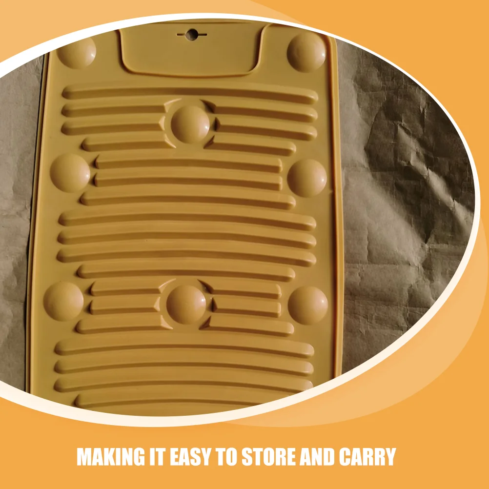 Washboard Manual Washing Suction Cup Laundry with Silicone Pad Flexible Hand Small Drying Mat Household