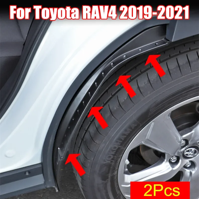 

2Pcs Fender Car Mudguard Refit Rear Tire Fender Special Decoration For Toyota RAV4 RAV-4 2019 2020 2021 Mudguard For 2021 RAV4