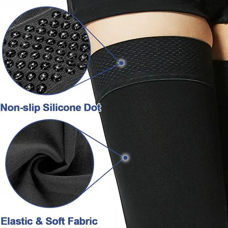 2PCS Thigh high Compression Sock Varicose Veins 20-30mmHg Open Toe Socks Elastic Treat Medical Stocking  Lymphedema Anti-varicos