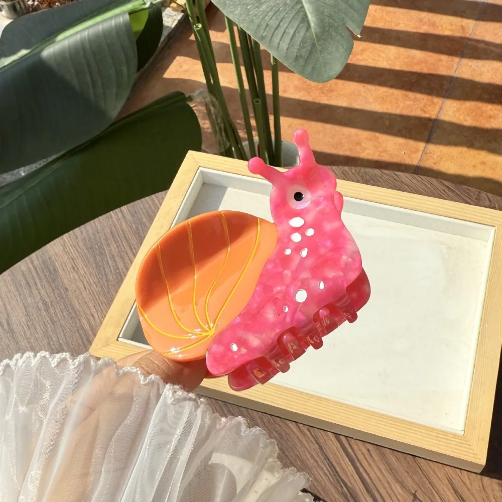 

New Acetate Animal Claw Hair Clips Handmade Fashion-Trendy Acrylic Shark Clip Cute Casual Wear Hair Pin