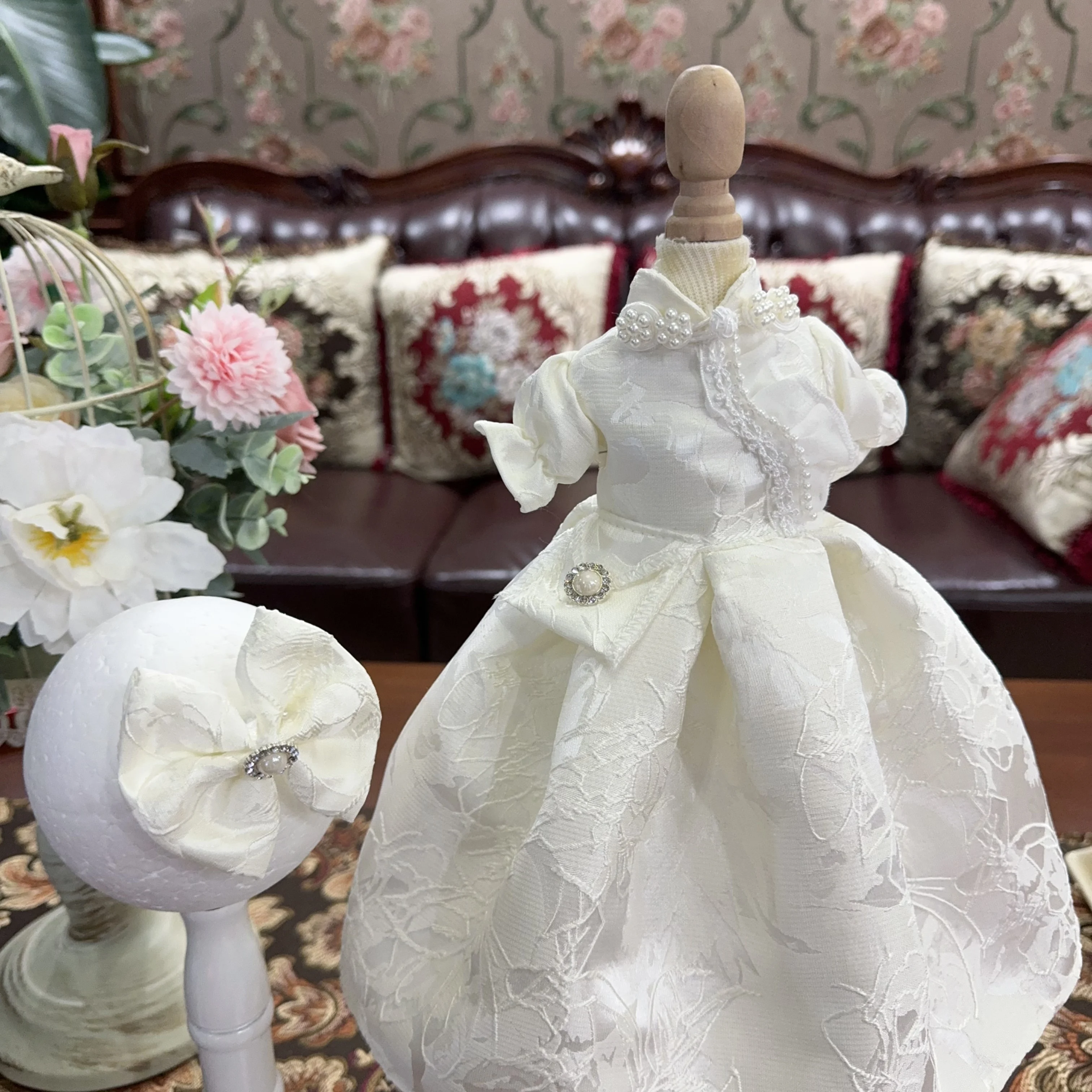 1/6 1/4 1/3 BJD Dress + Hairpin Doll cute pastoral multicolor set for 1/3 1/4 1/6 BJD SD DD 1/6 Blyth doll accessories