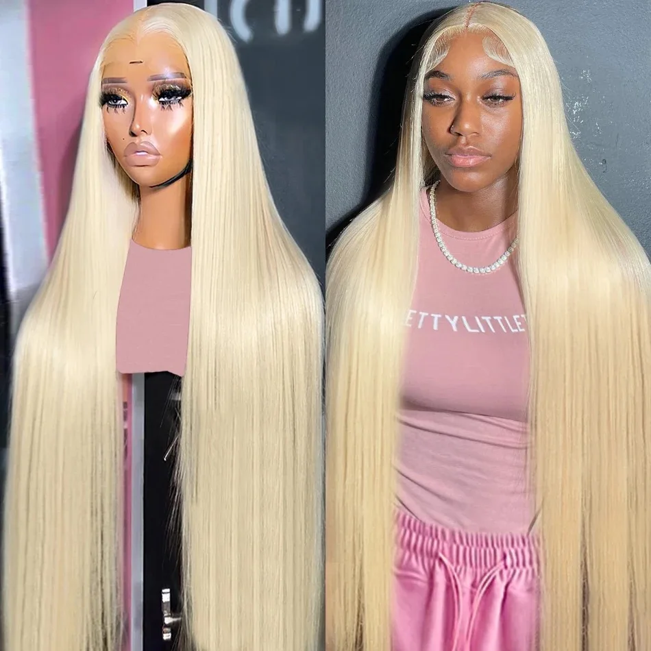 

613 Honey Blonde 13x4 Lace Front Human Hair Wigs For Black Women Pre Plucked 13x6 360 Frontal Remy Brazilian Straight Wig 46inch