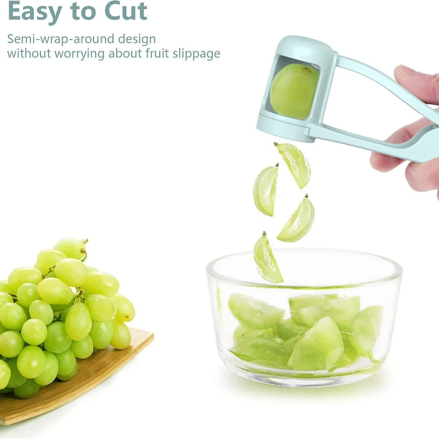 

Tomato Slicer Cutter Grape Cutter Kitchen Gadgets Fruit Slicer Convenient for Cutting Small Fruits Easy for Children To Eat