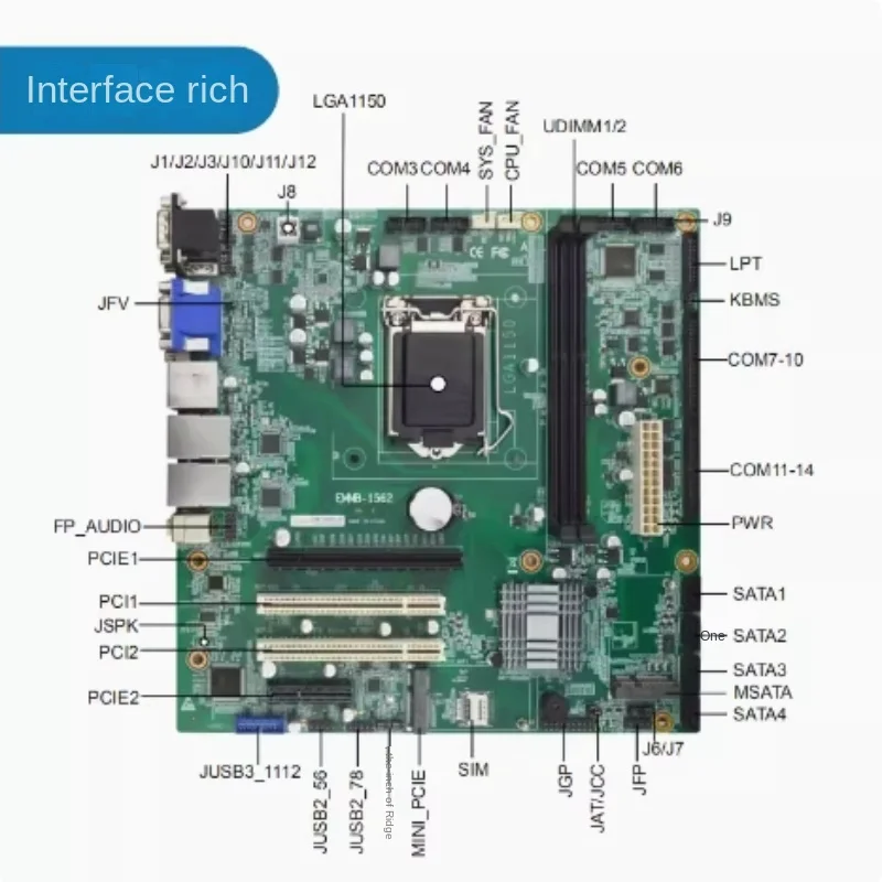 Industrial motherboard MMB-1562 1150 pin 4 generation server industrial motherboard new Core factory direct sales computer