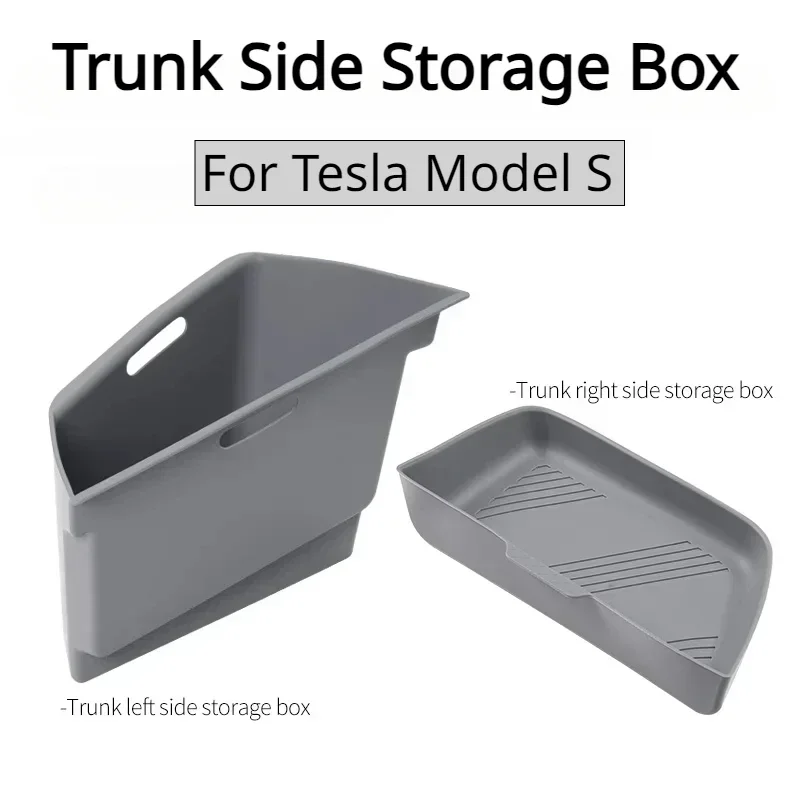 

Rear Trunk Partition Storage Box For Tesla Model S Side Upper Organizer Tray Board Silicone Stowing Tidying Modification Holder