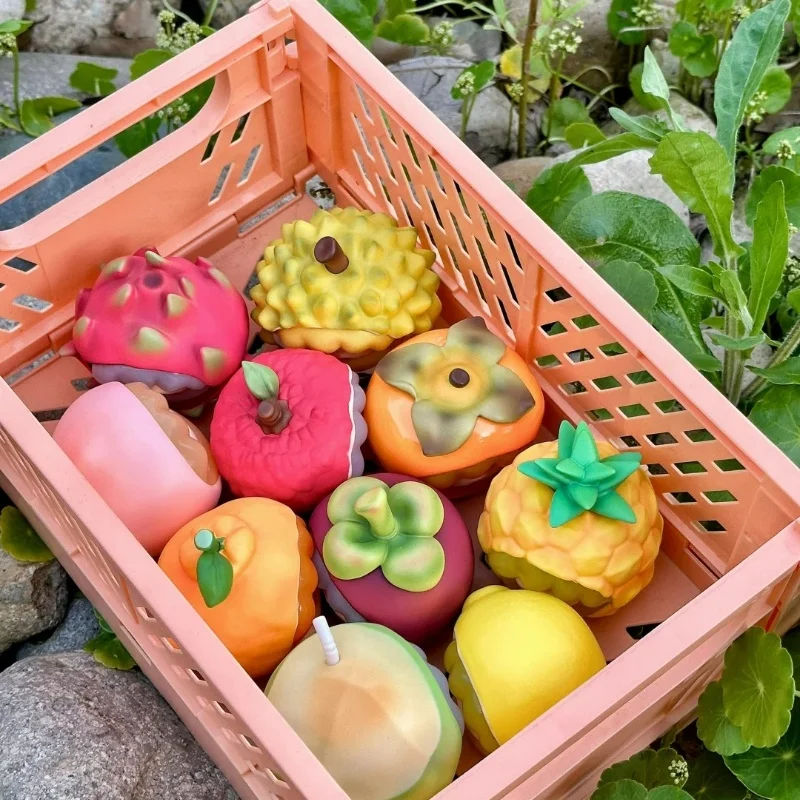 Yumo Fruit Market Persimmon Fresh Lemon Coconut Peach Pomegranate Lychee Pitaya New Design Cute Fruit Ornament Friend Gift