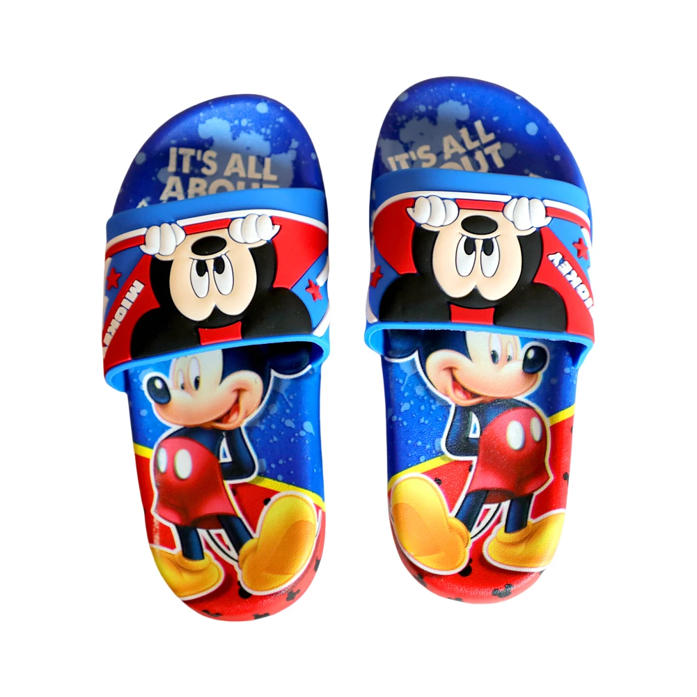 Style Random 1pair New Children Sandals Kids Mickey Cartoon Boys Shoes Toddler Girls Soft Sole Shoes Boy Girl Anti-Slip Slippers