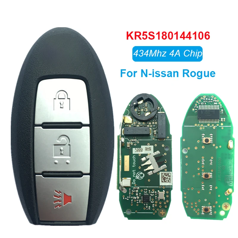 

CN027061 OEM 4A Smart Remote Car Key For N-issan Rogue Proximity Key With 434MHZ HITAG AES KR5S180144106 S180144105 285E3-4CB1C