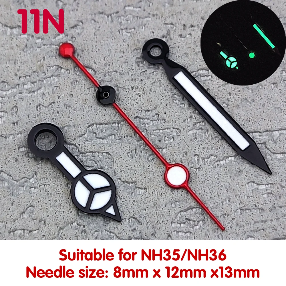 NH35 Hands High Quality Hands C3 Luminous Grade Hands Fits NH35/NH36 Hands Watch Parts Replacement Accessories NH35 Watch Hands