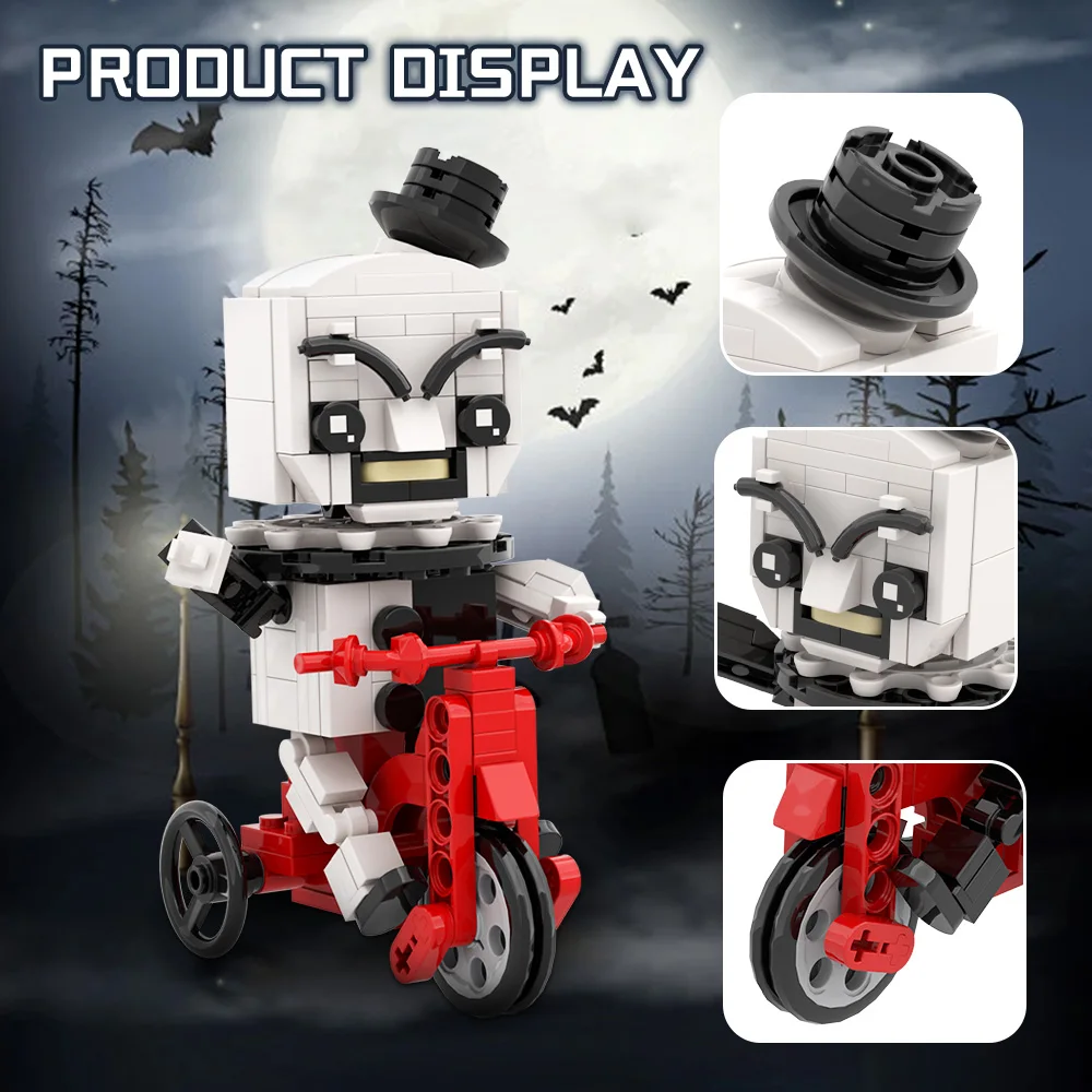 MOC 映画アートピエロビルディングブロックモデル黄色メガネ版クリスマスキャラクターレンガ組み立ておもちゃ子供のためのギフト