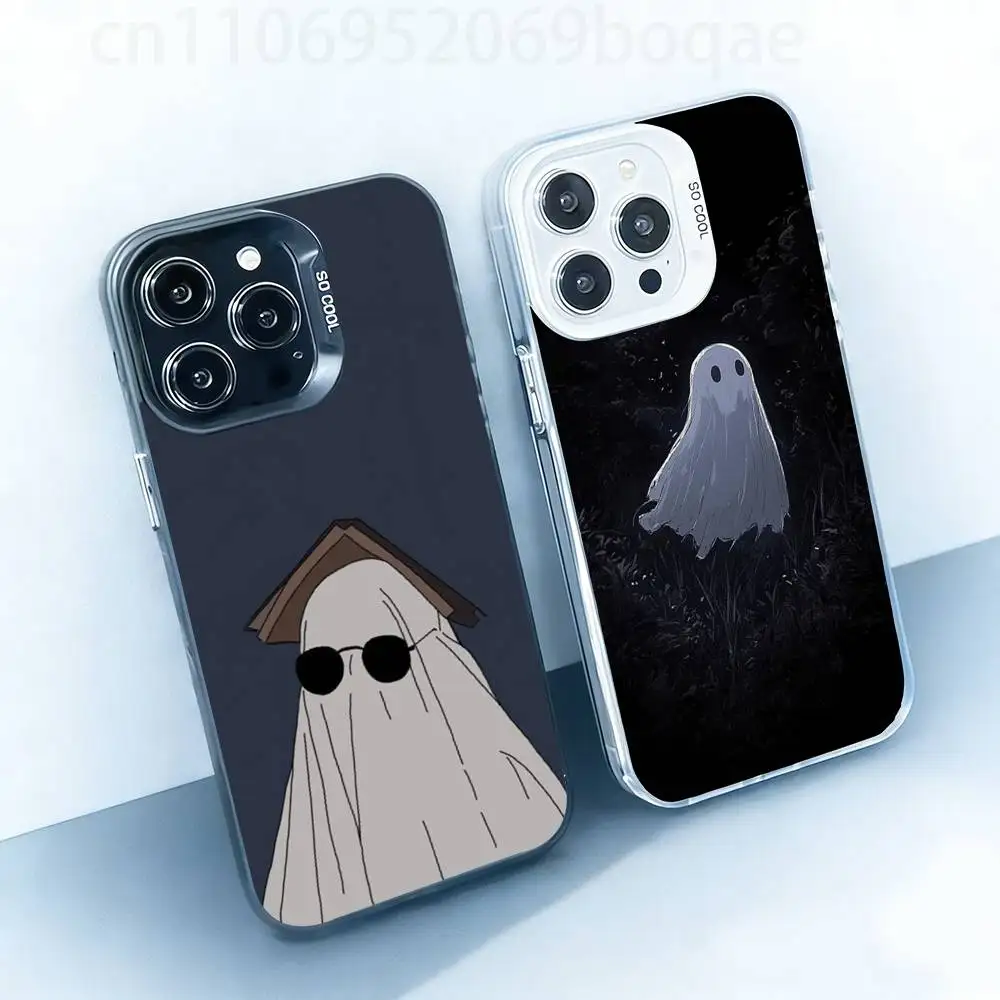 

Little Ghost White Shockproof Phone Case For iPhone 17,16,15,14,13,12,11,Pro,XS,Max,Plus,Mini,SE