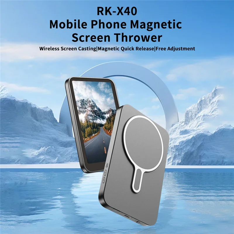 Magnetic Phone Selfie Screen Monitor Bluetooth Remote Selfie Rear Camera Vlog Live Stream Video Recording for iPhone Android