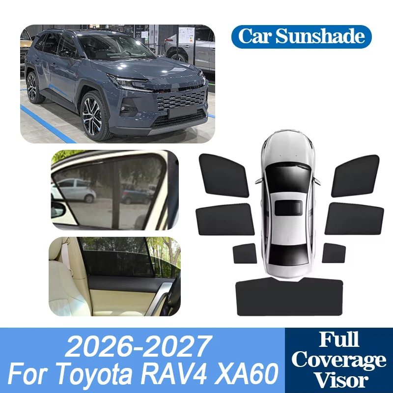 For Toyota RAV4 XA60 Accessories MK6 2026-2027 Front Rear Window Sun Shade Covers Visors Parasol light Shield UV Protector Mesh