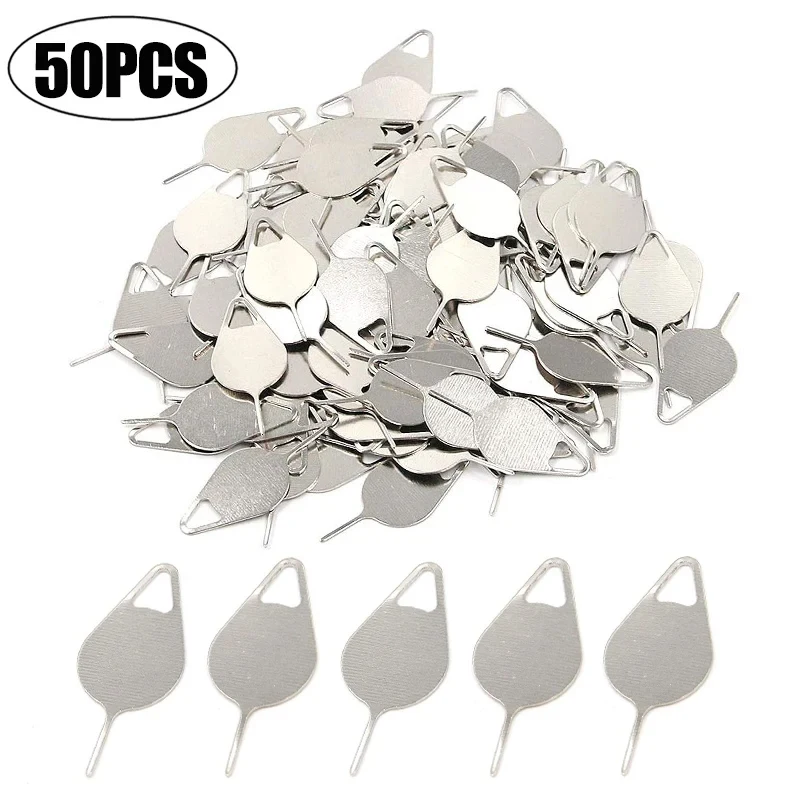 

50Pcs Sim Card Tray Removal Eject Pin Key Tool Stainless Steel Needle Universal Smartphone Sim Card Tray Pin Mobile Repair Tool