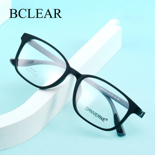 BCLEAR nuevo 2025 gafas de negocios Retro grande cuadrado TR90 gafas de titanio miopía gafas graduadas ópticas montura para hombres
